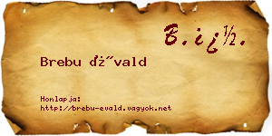 Brebu Évald névjegykártya